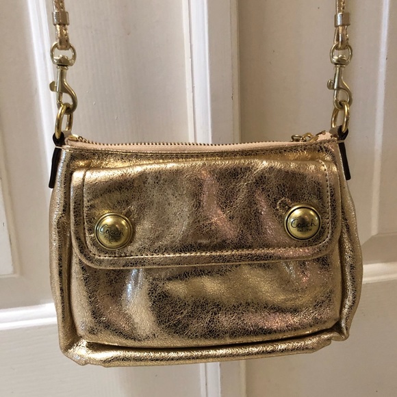 Coach Bags Coach Gold Crossbody Purse Poshmark
